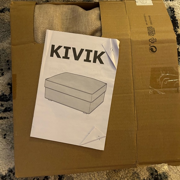 NIP Kivik Ottoman Foot Stool Cover Tallmyra Beige NWT - Picture 12 of 12